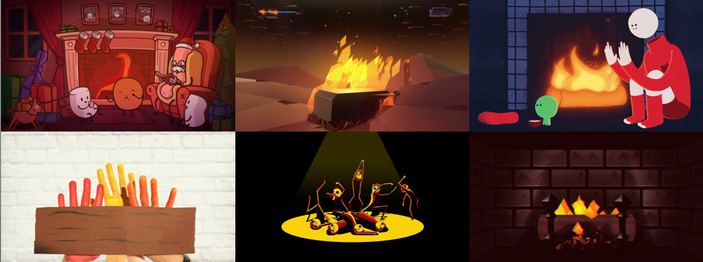 Examples of Yulelog 2.0 animations