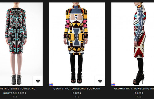screenshot of KTX apparel designs