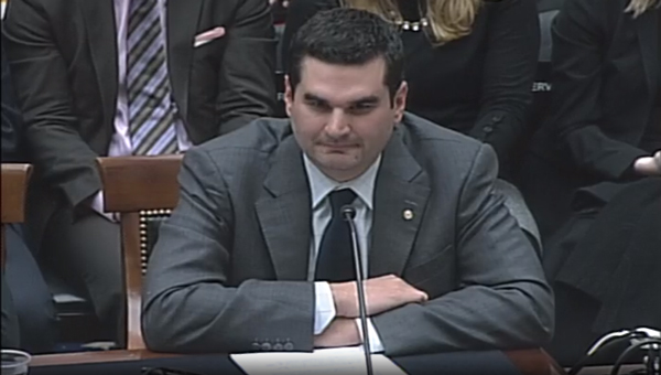 Paul Semienski testifying at the Judiciary Committee hearing on the DMCA notice