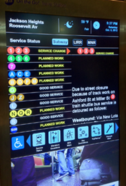 New York City interactive subway signage