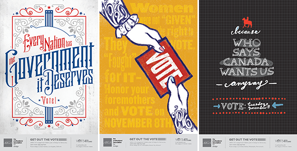 AIGA Get Out the Vote campaign 2016