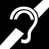 disability access symbol assistive listening black