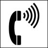 disability access symbol telephone volume control white