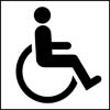 disability access symbol wheelchair white