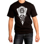 Guild t-shirt with 50 Anniversary Logo in black-and-white