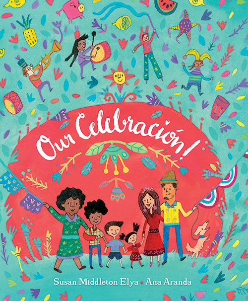 Our Celebración book jacket illustration