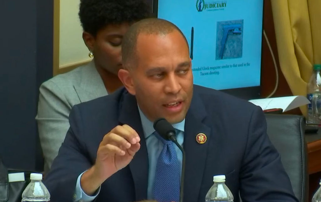 Representative Hakeem Jeffries speaking at the HSJ markup hearing