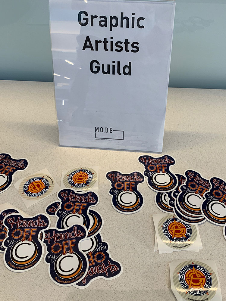 Guild sticker giveaways at MADWeek