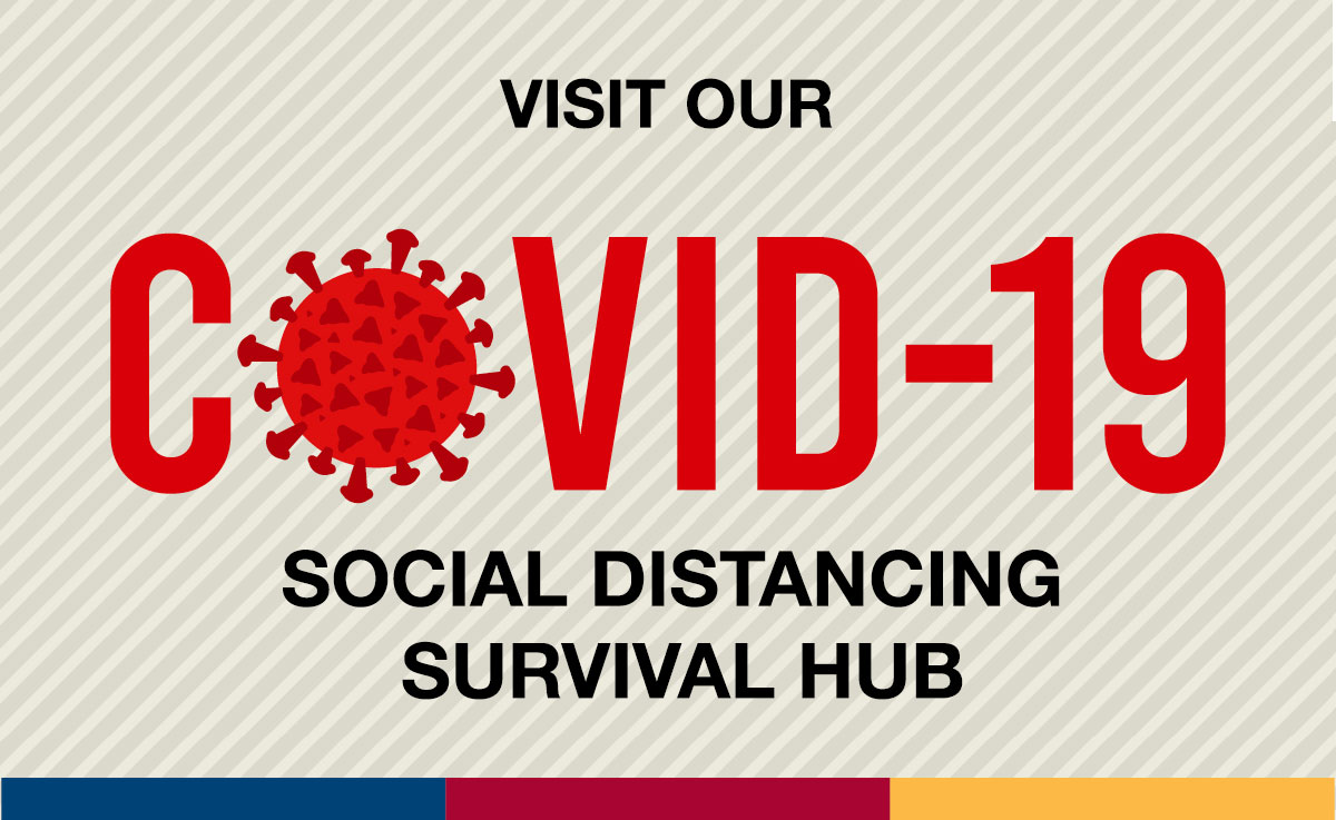 Social Distancing Survival Hub button