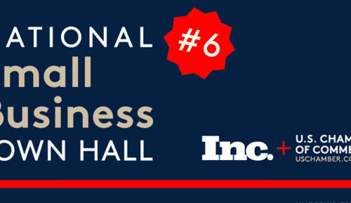 US Chamber of Commercie small business town hall webinar banner