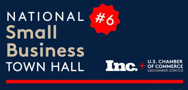 US Chamber of Commercie small business town hall webinar banner