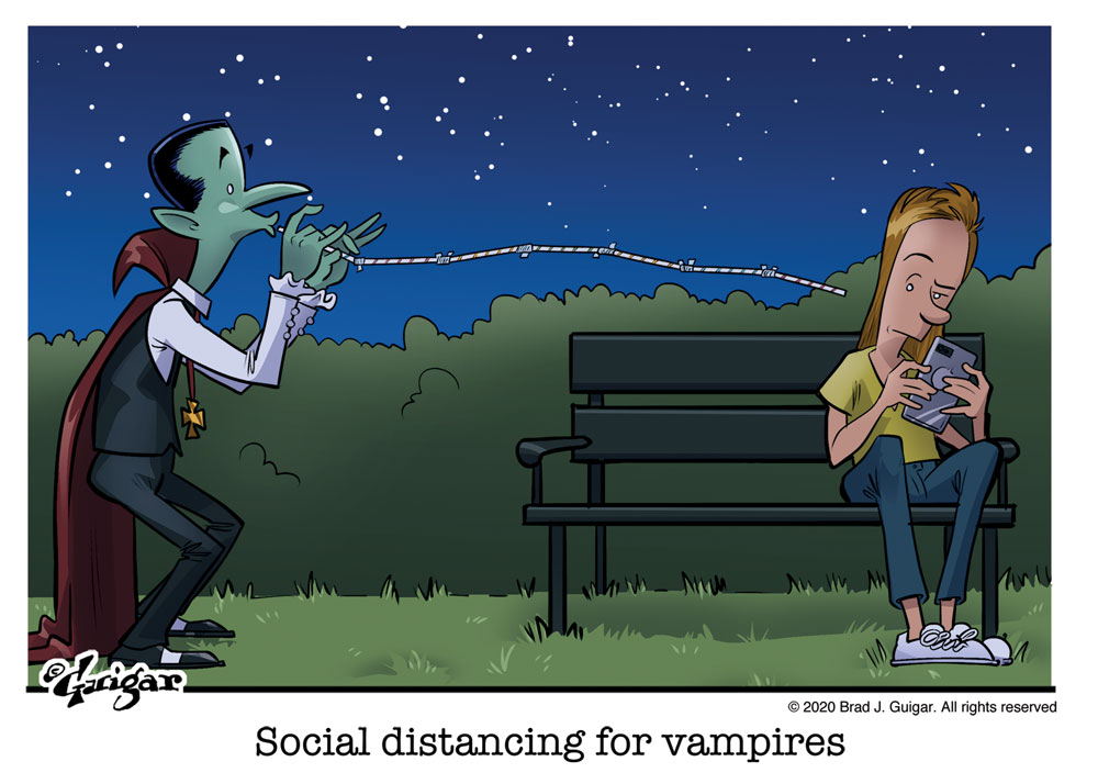 Vampire Social Distancing by Brad Guidar