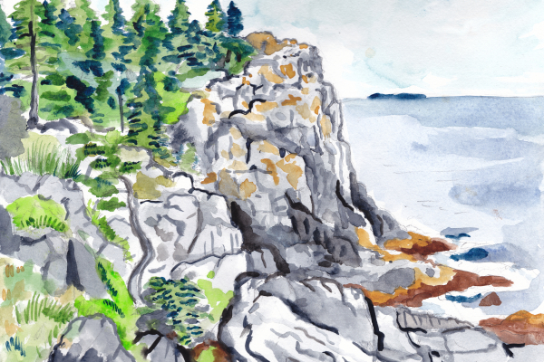 blackhead monhegan island painting by Bill Morse