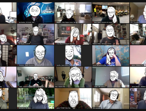 featured image showing virtual Guild national board meeting participants