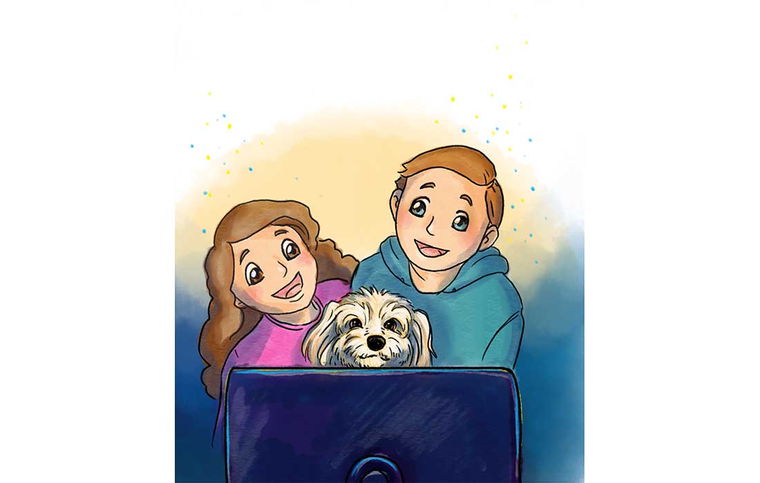 illustration for Mookie and Rona by Liz DiFiore