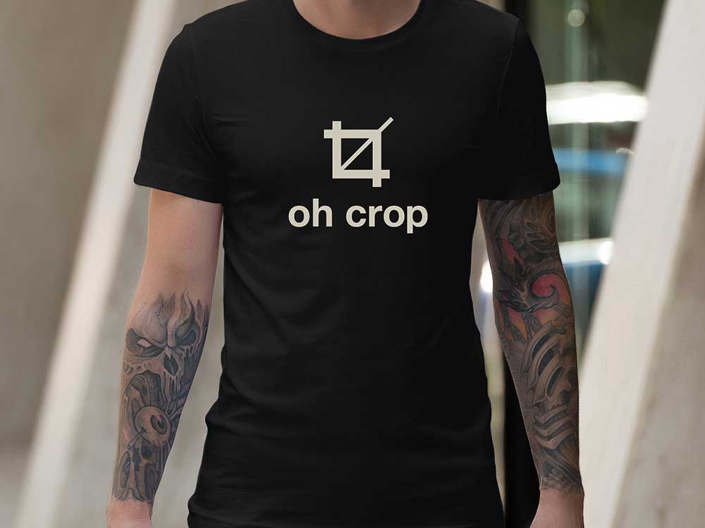 product image for black Oh Crop tee