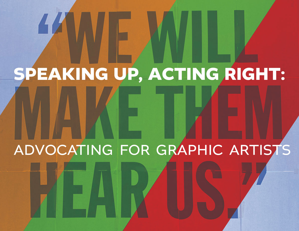 image from advocacy presentation cover showing "We Will Make Them Hear Us" typography