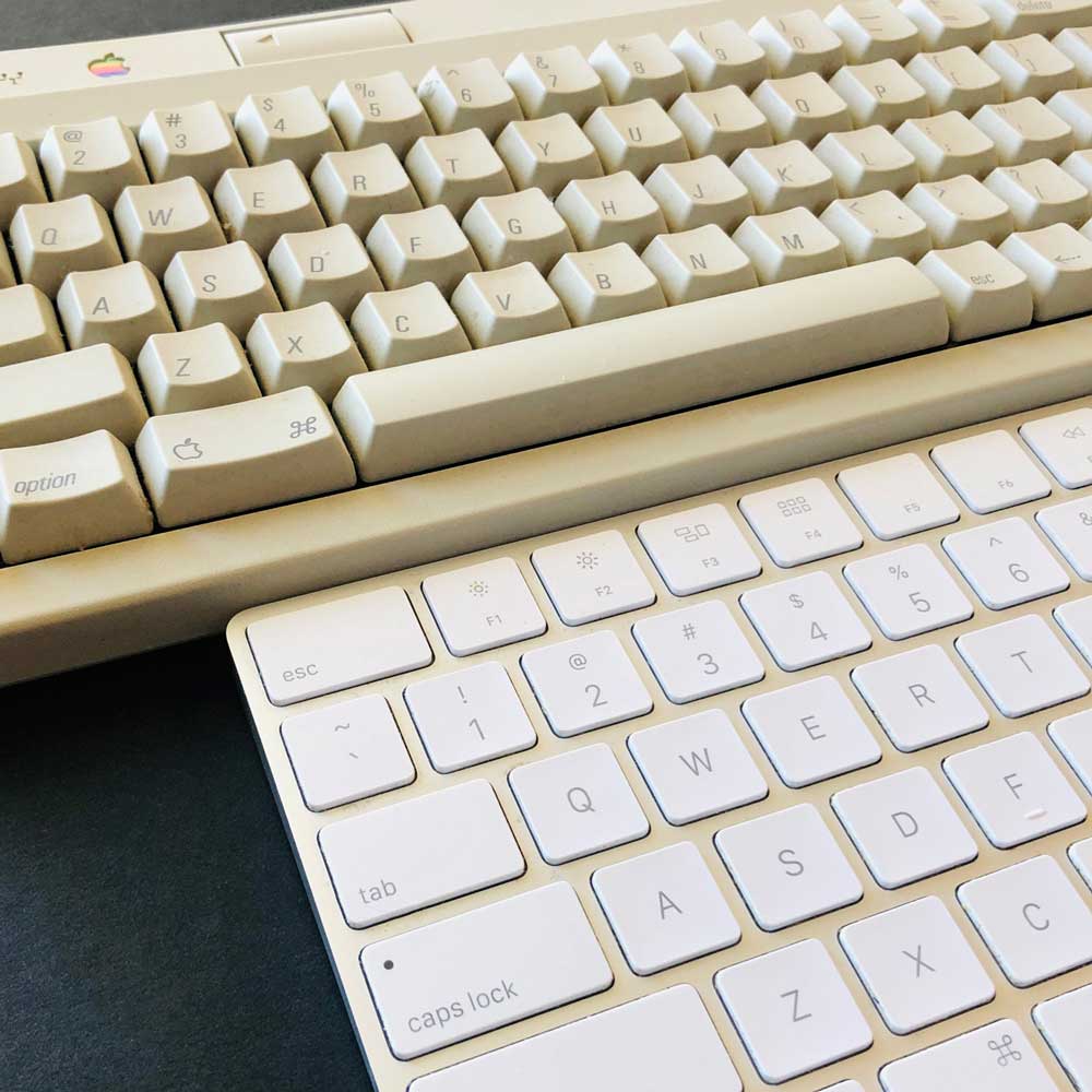 photograph of keyboards