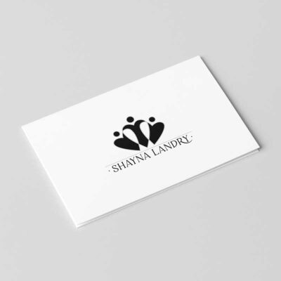 image of a business card for Shayna Landry designed by Alexis Bartlett