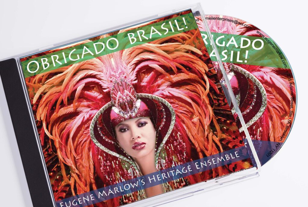 CD Design for "Obrigado Brasil!" by Eugene Marlow's Heritage Ensemble