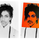image showing Lynn Goldsmith's original photograph or Prince compared to the Warhol silkscreen of the photo
