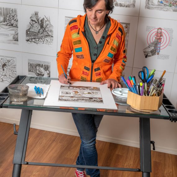 Photo of Maureen Burdock in the studio